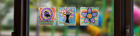 Stained Glass Bird Suncatchers