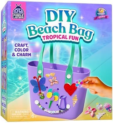 Decorate Your Own Beach Tote Bag - Tropical Fun