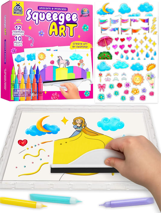 Squeegee Art Craft Set - Unicorn & Princess