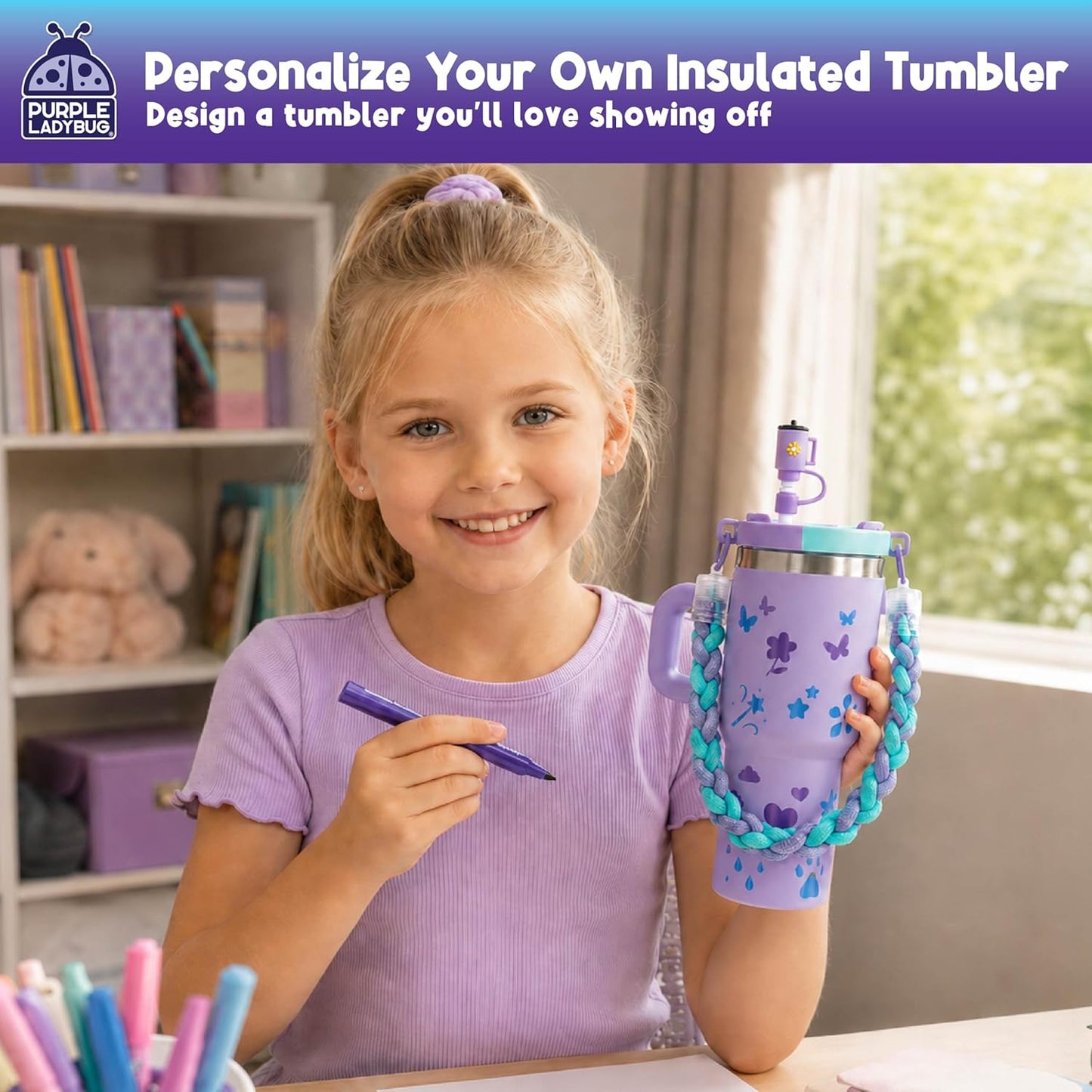 DIY Kids Tumbler Girls Insulated Tumblers