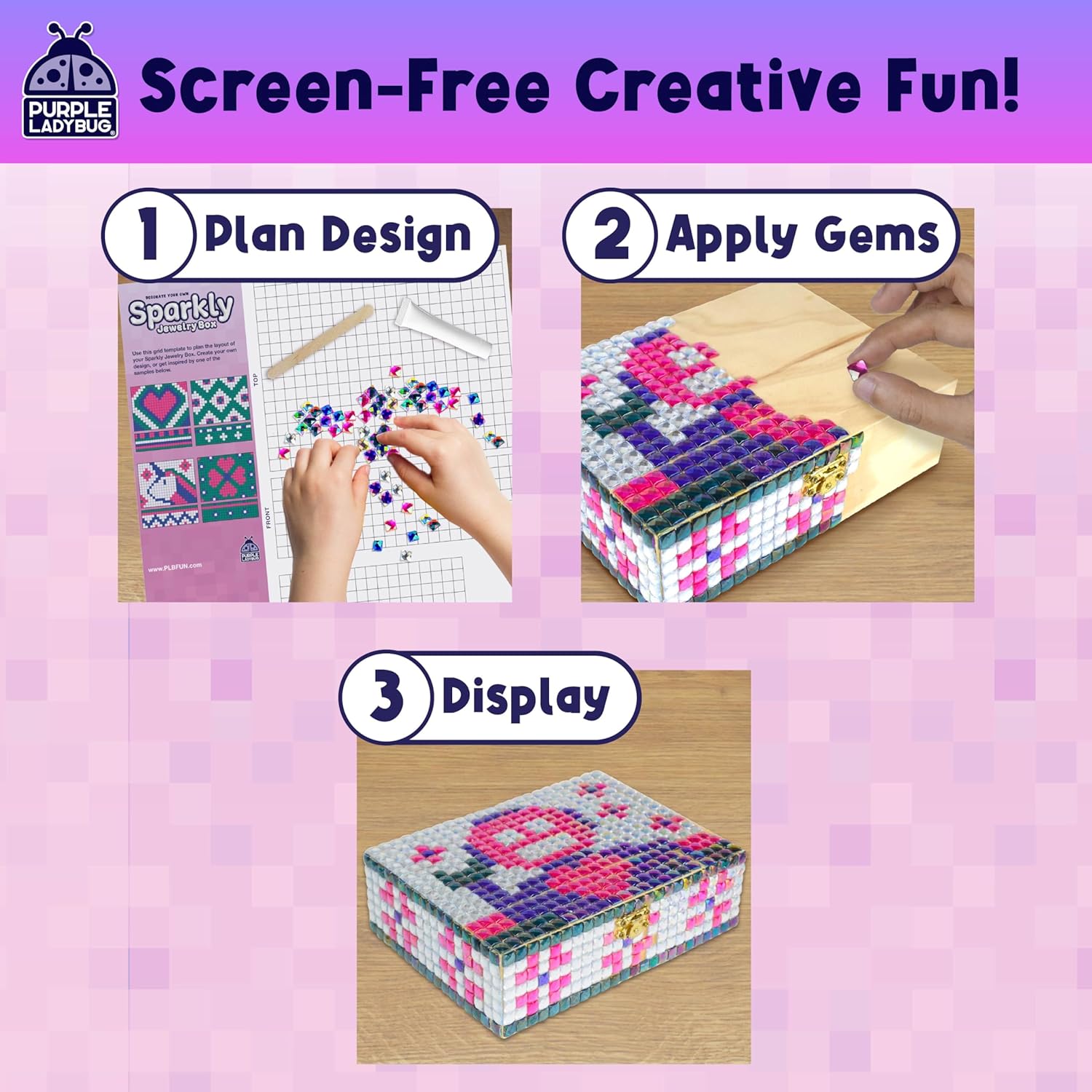 Decorate Your Own Sparkly Jewelry Box for Girls