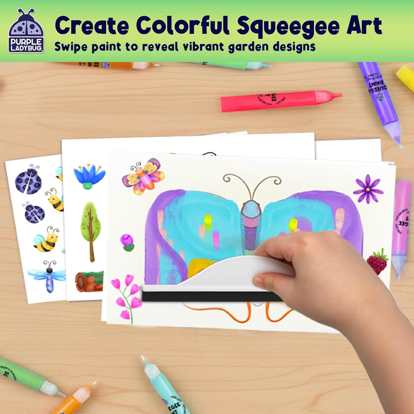 Squeegee Art Craft Set - Blooms & Bugs