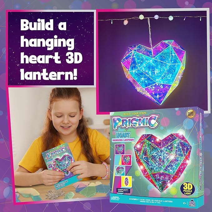 PRISMIC 3D Puzzle Lantern - HANGING HEART