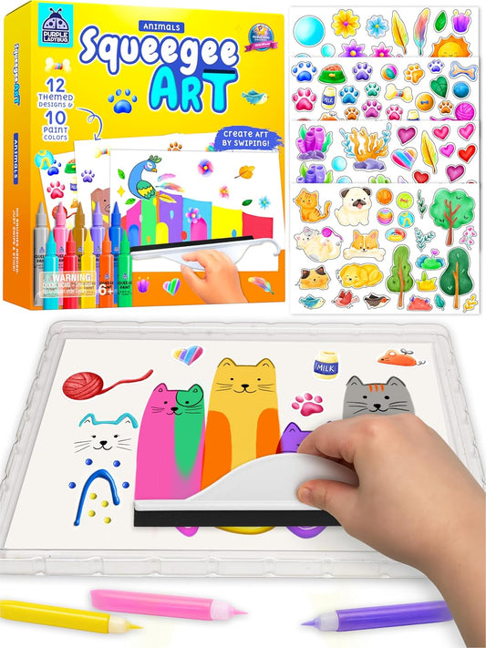 Squeegee Art Craft Set - Animals
