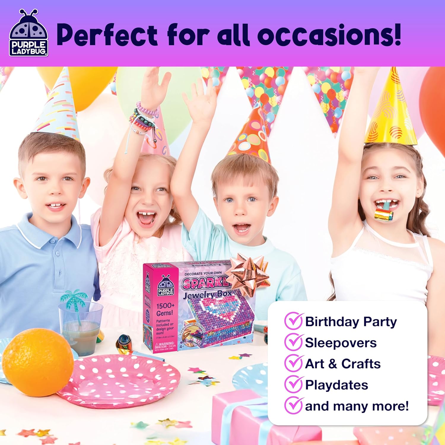 Decorate Your Own Sparkly Jewelry Box for Girls