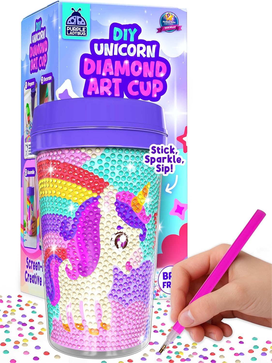 DIY Unicorn Diamond Art Cup