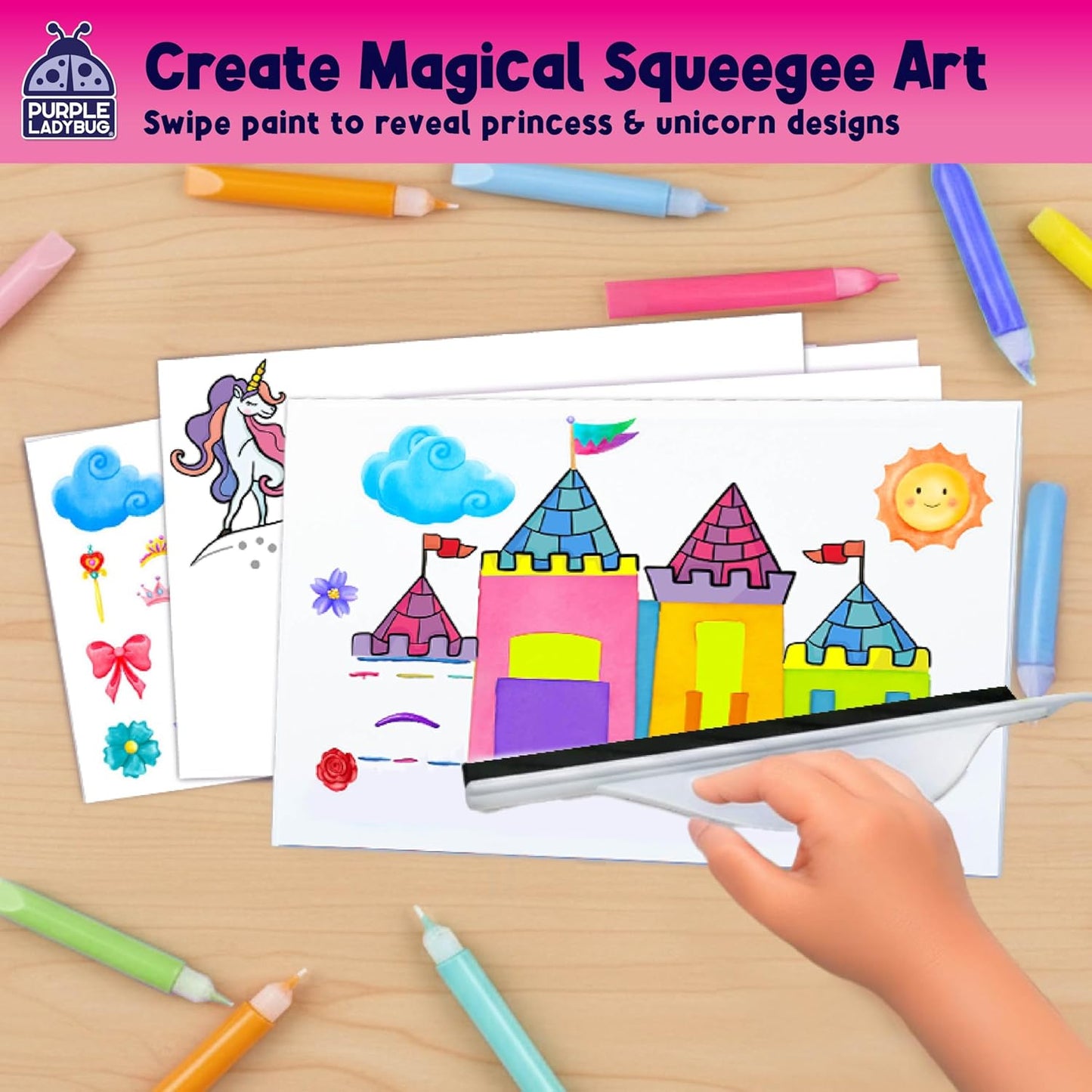 Squeegee Art Craft Set - Unicorn & Princess