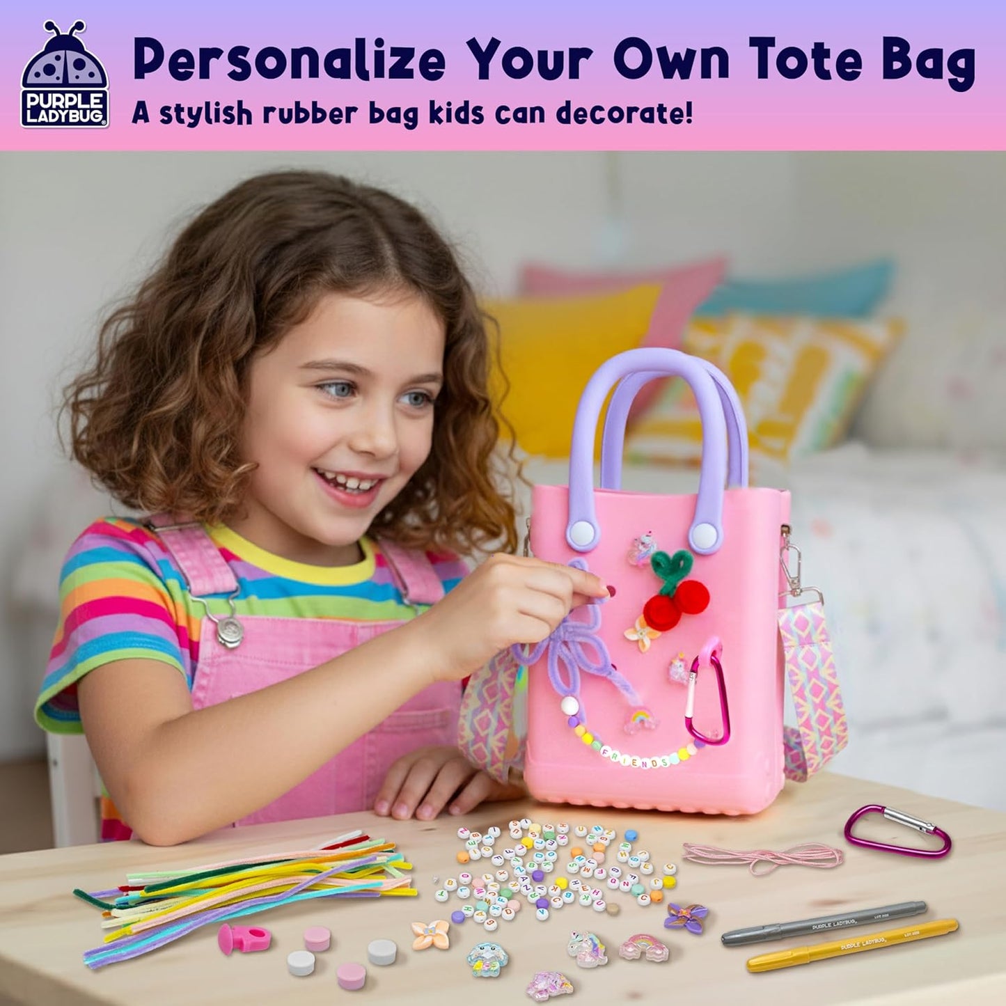 Decorate Your Own Beach Tote Bag - Unicorn Princess