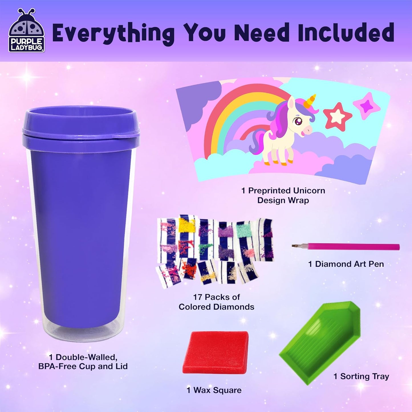 DIY Unicorn Diamond Art Cup