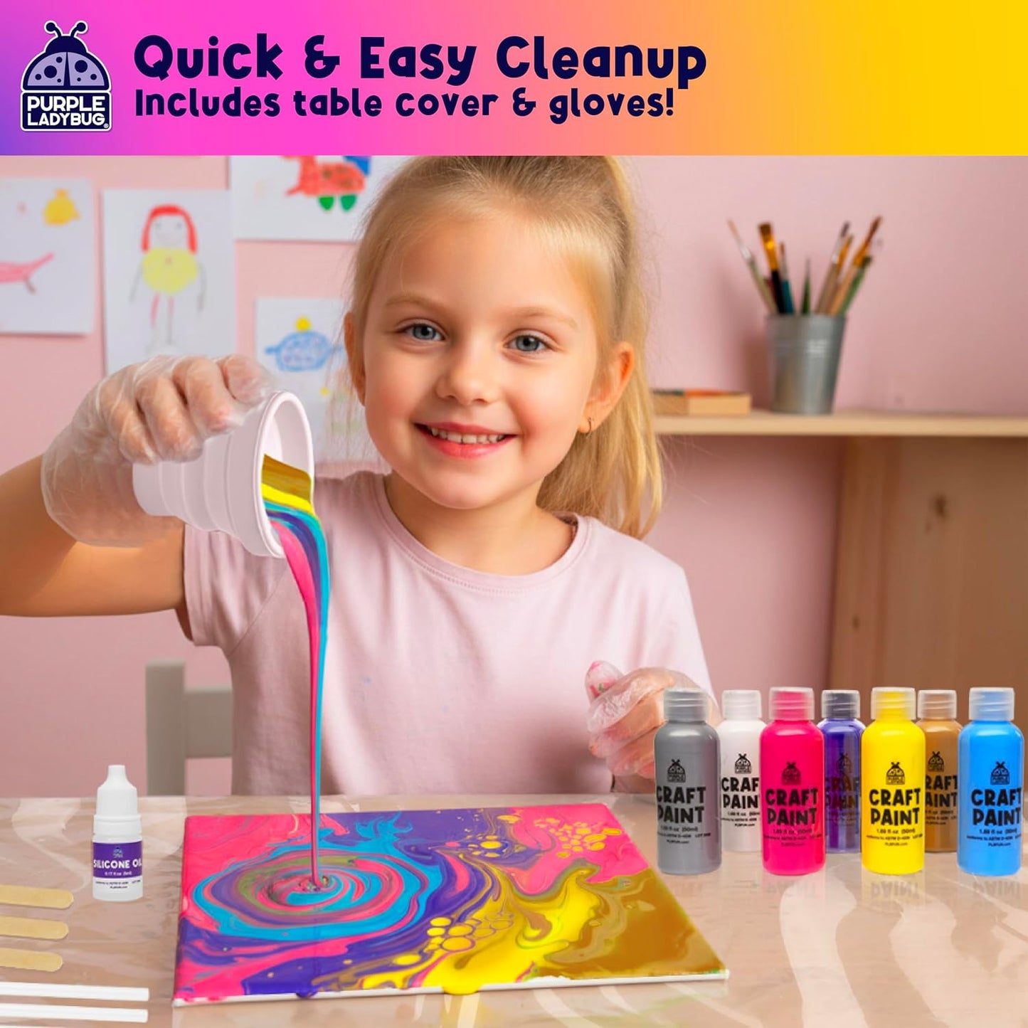 Paint Pouring DIY Art Kit - Stellar Swizle