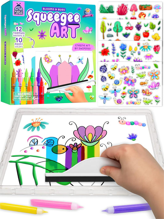 Squeegee Art Craft Set - Blooms & Bugs
