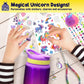 Unicorn Glitter Gemstone Water Bottle